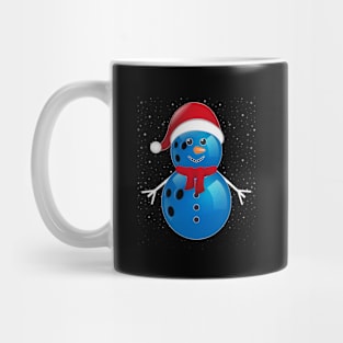 Bowling Ball Snowman Santa - Funny Christmas Gift Mug